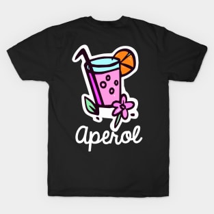 Tropical Spritz Cocktail Bartender Retro Pink T-Shirt